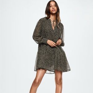 NWT Mango Floral ruffled dress